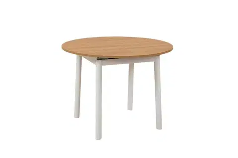 Extendable Dining Table Oliver - Oak, White