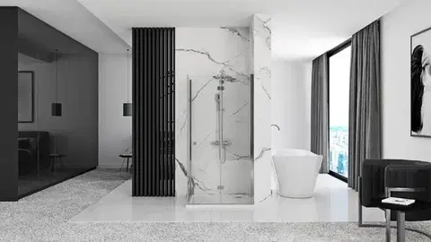 REA/S Skládací sprchový kout FOLD N2 80x80 KPL-K7443