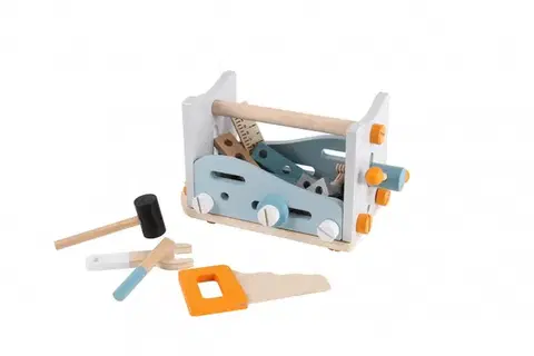 Dřevěná dílna s nářadím EcoToys - 52 dílů