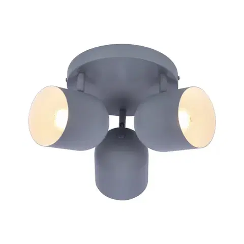 Stropní lampa 3xE27 šedá 32cm AZURO