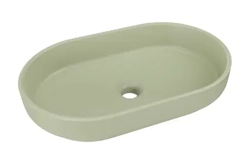 ArtCom Keramické umyvadlo RIVER 2 E-6594 ​​| olivový mat 55 x 35 cm
