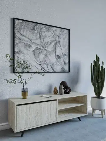TV stolek Maku - Travertine