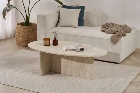 Konferenční stolek Orba - Travertine