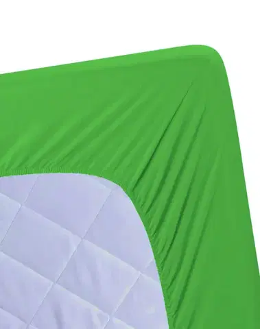Prostěradlo jersey zelená kiwi TiaHome - 120x200cm