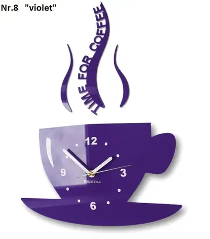 Nástěnné hodiny Time for coffee Černá