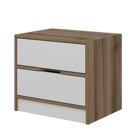 Noční stolek Elina Walnut White