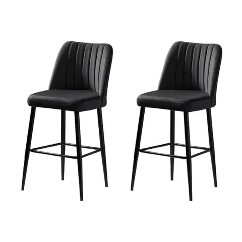 Sada barových židlí Vento Anthracite and Black, 2 ks, 2 ks