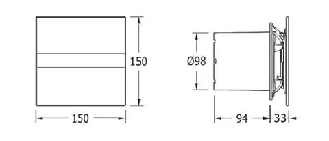 CATA E-100 G koupelnový ventilátor axiální, 8W, potrubí 100, bílá 00900000