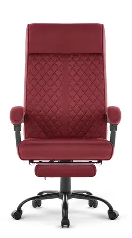 Ergonomická kancelářská židle HC-1030 s pružinovým sedákem a nosností 120 kg – vínová
