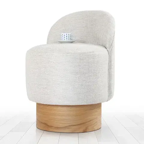 Taburet  Barren Puf Light Grey