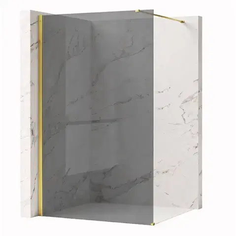 REA/S Sprchová zástěna Flexi Grey / Gold 130 KPL-K99781