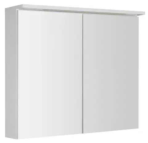 AQUALINE KAWA STRIP galerka s LED osvětlením 80x70x22cm, bílá WGL80S