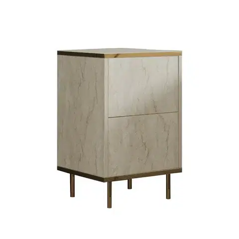 Noční stolek Imaj Travertine and Gold