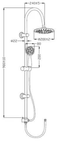 INVENA Sprchový sloup EGINA AU-13-001-C