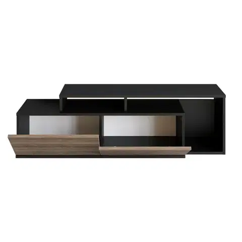 TV stolek Nexera - Black, Walnut