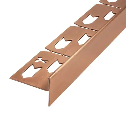 REA Spádová lišta sprchové vaničky 100cm Brush Copper vpravo REA-K9491