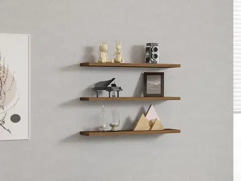 Nástěnná police Boss - Walnut