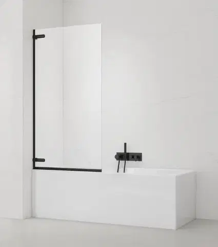 Vanová zástěna SAT TGD NEW 150x80 cm černá SATTGVZO150CT SATTGVZO150CT