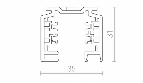 RED - DESIGN RENDL RENDL EUTRAC 1m tříokruhová lišta stříbrnošedá 230V  R12074
