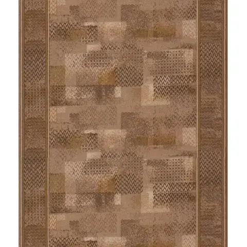 Associated Weavers, Protiskluzový běhoun na míru Tribe 44 hnědý, šíře 100 cm, hnědá, chodba / předsíň