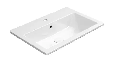GSI KUBE X keramické umyvadlo zápustné 58x40cm, bílá ExtraGlaze 9433111