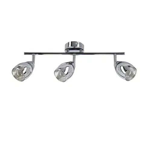 Stropní lampa Virginia s chromovým páskem, e14, zrcadlové stínidlo