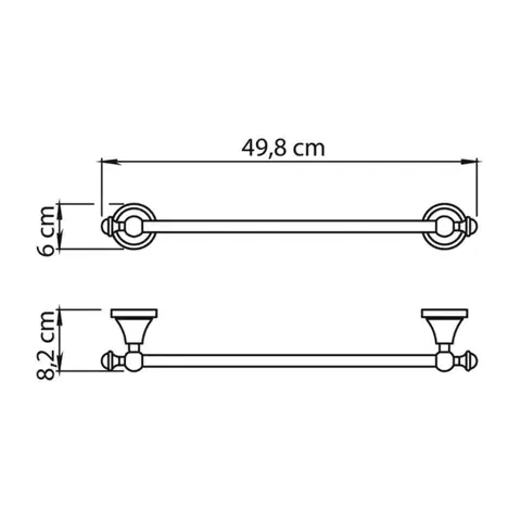 Gedy NEVIS držák ručníků 450, chrom NV214513