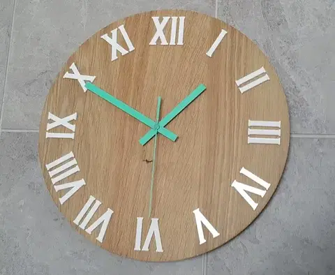 ModernClock Nástěnné hodiny Rome hnědé