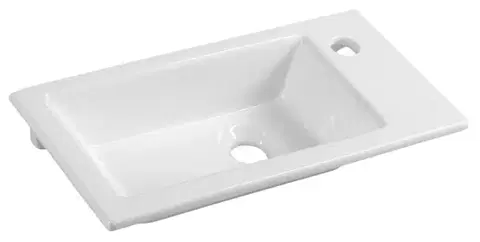 AQUALINE ZUNO 50 keramické umývátko nábytkové 50x25cm, bílá 9050