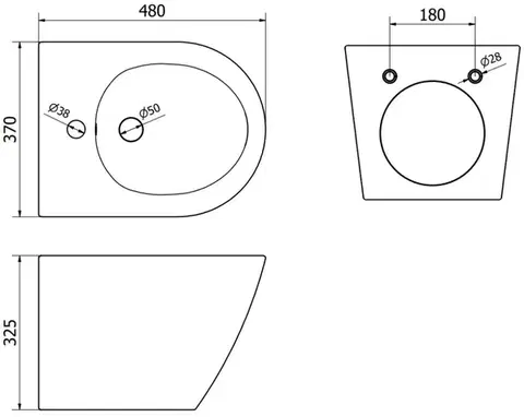 MEXEN Lena bidet, černá/zlatá 352248076 35224876