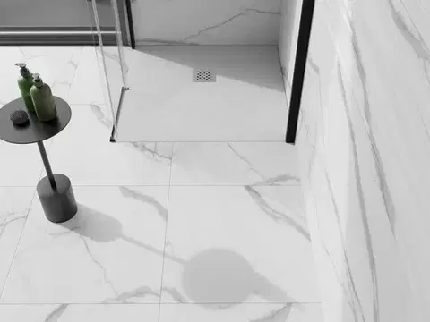 MEXEN Stone+ Sprchová vanička čtvercová 80x80, bílá 44108080