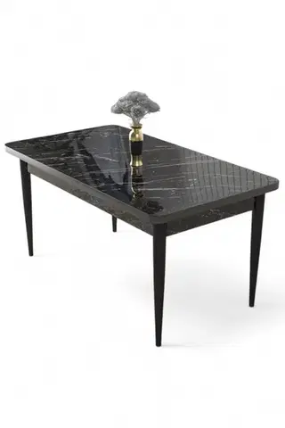 Jídelní stůl Nil - Black Marble, Black