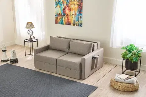 Dvoumístná rozkládací pohovka Saros - Brown
