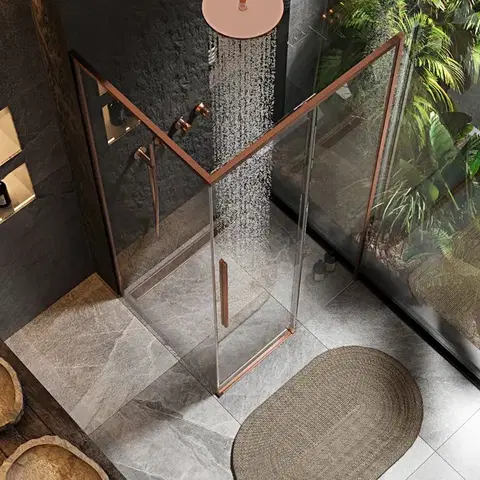 REA Sprchový kout SOLAR Copper Brush 90x90 Bez sprchové vaničky REA-K9512