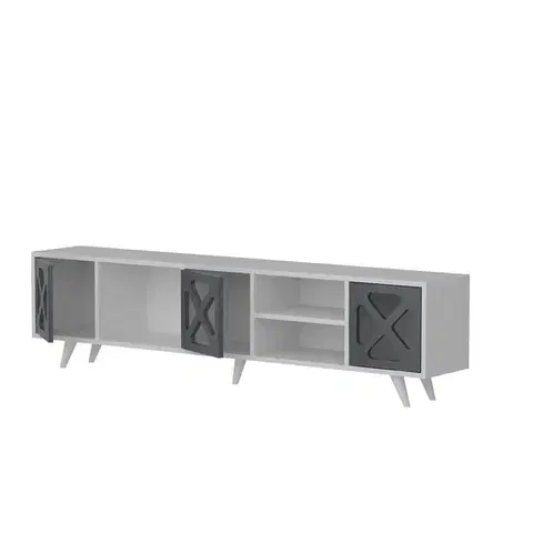 TV stolek Sinef - White , Anthracite