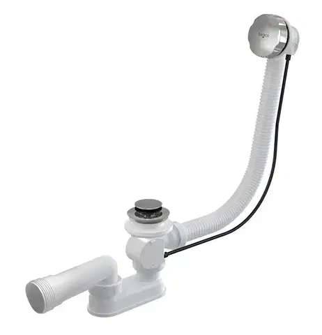 BESCO Automatický vanový sifon s přepadem chrom, bílý Barva Chrom VANSWAUTO