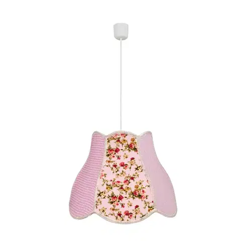Závěsná stropní lampa Zuza e27 růžová