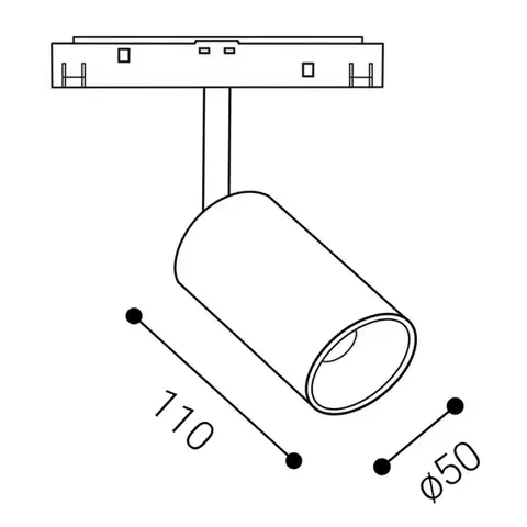 LED2 6094143 Lištové svítidlo MAGO II M, B 10W 4000K černá