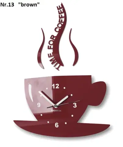 Nástěnné hodiny Time for coffee Černá