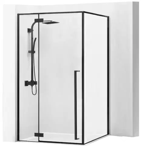 REA SPRCHOVÝ KOUT FARGO 90X120 BLACK MAT ČERNÁ REA-K3214