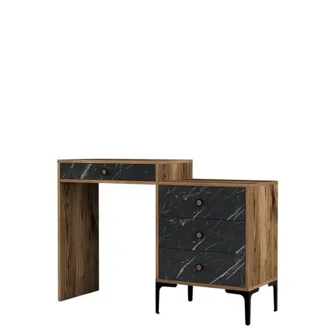 Toaletní stolek Lizbon 555 - Walnut, Black