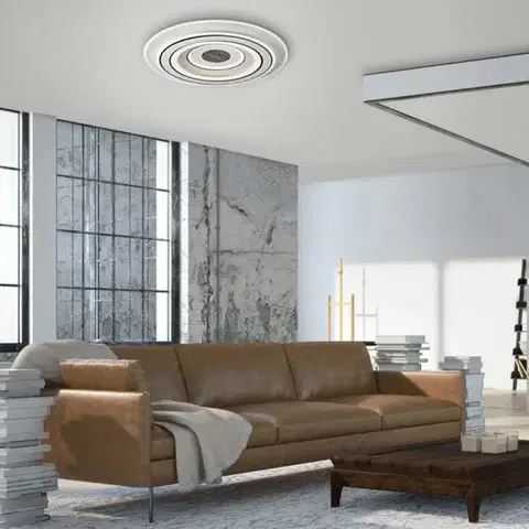 JUST LIGHT LED stropní svítidlo bílé funkce nočního osvětlení stmívatelné dálkový ovladač CCT 3000-6500K LD 14282-16