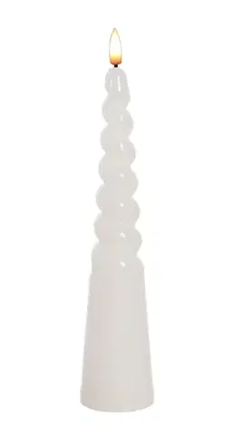 Mondex LED svíčka IDALIA SPIRAL 25 cm bílá