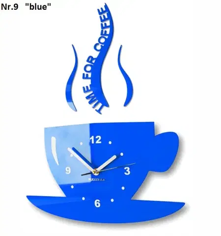Nástěnné hodiny Time for coffee Černá
