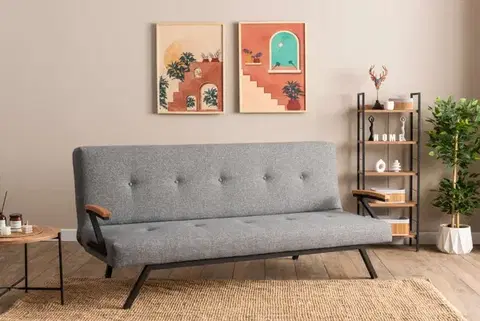 Trojmístná rozkládací pohovka Zven - Light Grey