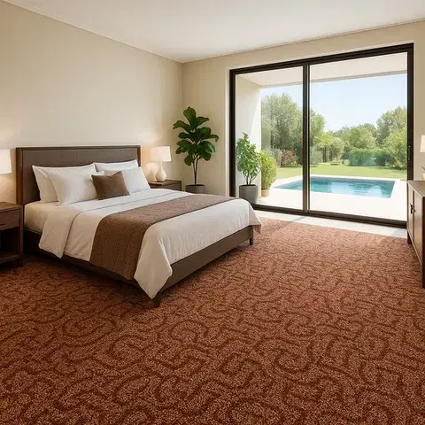 ITC, Metrážový koberec Bella Marbella 44, na míru, šíře 4m, hnědá, filc, ložnice