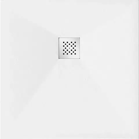 MEXEN Stone+ Sprchová vanička čtvercová 80x80, bílá 44108080