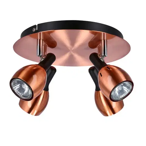 Stropní svítidlo plafond 4xGU10 měděné CROSS