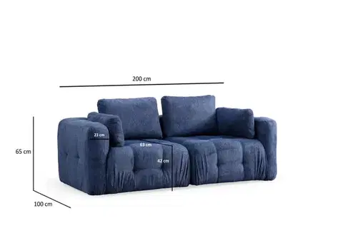 Dvoumístná pohovka Amaris 2 Seater - Navy Blue