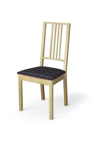 Potah na sedák židle Börje barva tmavě modrá látka vzorované